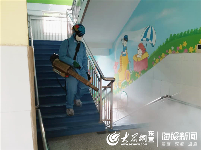 廣饒縣廣饒街道錦湖幼兒園持續開展疫情防控消毒工作