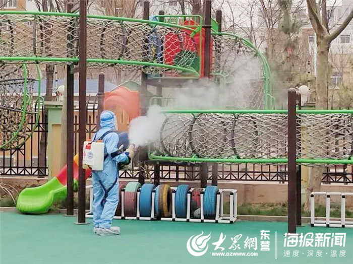 廣饒縣廣饒街道錦湖幼兒園持續開展疫情防控消毒工作