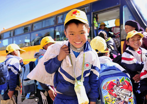 日喀則桑珠孜區免費校車全覆蓋